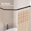 Diamond Shaped Corner Shower Curtain Rod, [Both Sides: 22"-34.8", Middle: