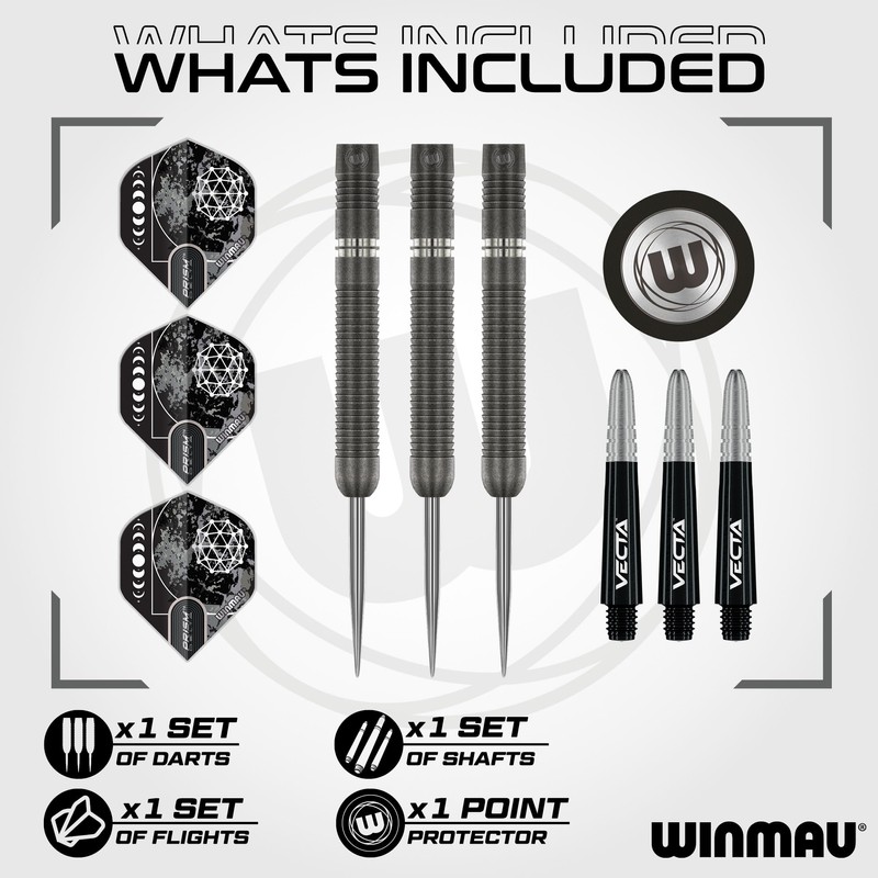 WINMAU Darts Callisto 22g 90% Professional Tungsten Steel Tip Darts