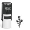 stampexpression - Three Daisies Outline Self Inking Rubber Stamp -