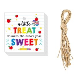 A Little Treat to Make The School Year Sweet Tag for Back to School Decorations, First Day of School Sweet Treat Tags, 1st Day Teacher Cookie Tag Student Classrrom, Welcome Back to School Gift Tags