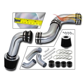 Rtunes Racing Cold Air Intake Kit + Filter Combo BLACK Compatible For 99-06 Silverado 1500 / GMC Sierra 1500 4.3L V6 / 07 Silverado Classic 4.3L