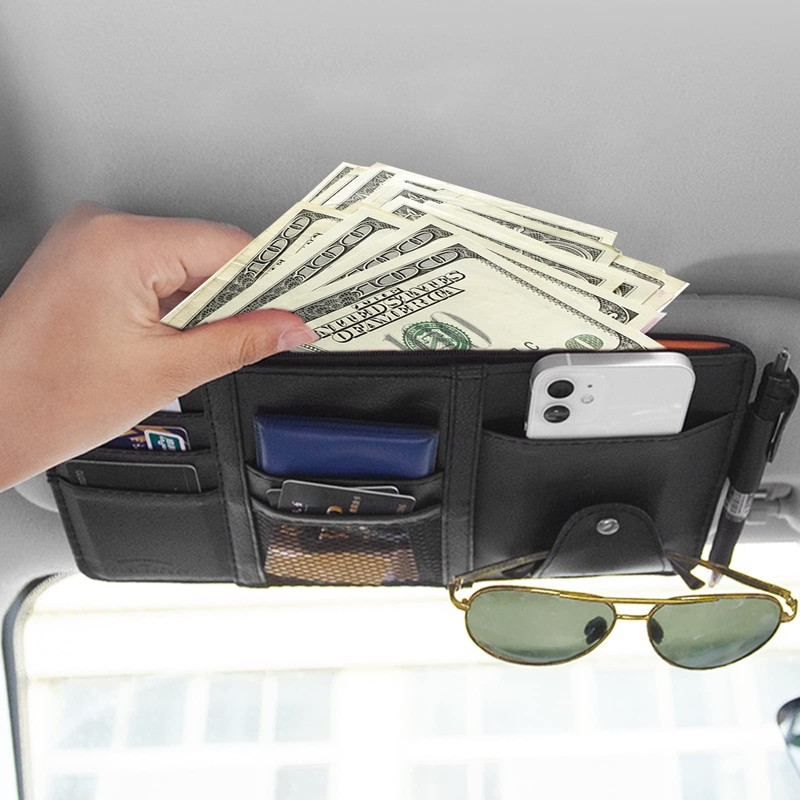 2 Packs Car Sun Visor Pocket Organizer for Car Truck,