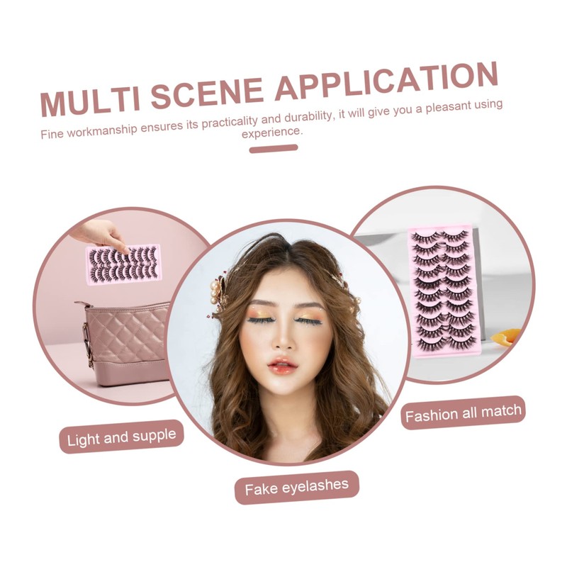 Ipetboom 20pairs Faux Lashes Natural Look Party Eyelashes for Women