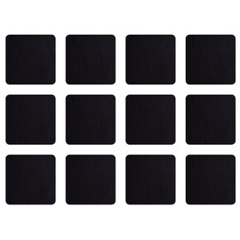 ASA Selection 7835420 Coasters for Glasses, 10 x 10 cm, Plastic in Leather Look, Black (3 x Pack of 4)