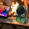 ELZO 30000mAh Camping Fan with LED Light, Max 70H Working,