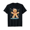 Ice Skating Gingerbread Man Costume for Ice Dancer Lovers T-Shirt
