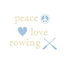 CafePress Peace, Love and Rowing Throw Blanket Super Soft Fleece Plush Throw Blanket, 60"x50"