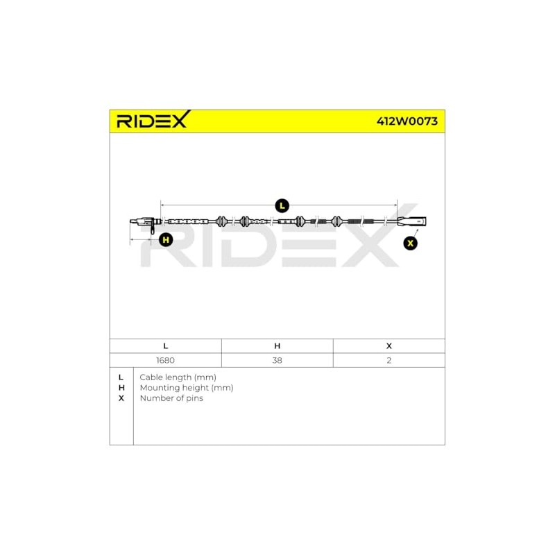RIDEX ABS Sensor 412W0073 Rear on Both Sides 407 SW