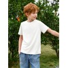 Haloumoning Boys T-Shirts Kids Short Sleeve Crewneck Solid Basic Tees