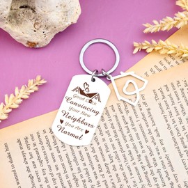 QUIHUD New House New Home Keychain House Warming Gifts Home Apartment Moving Away Gifts New Homeowner Gift