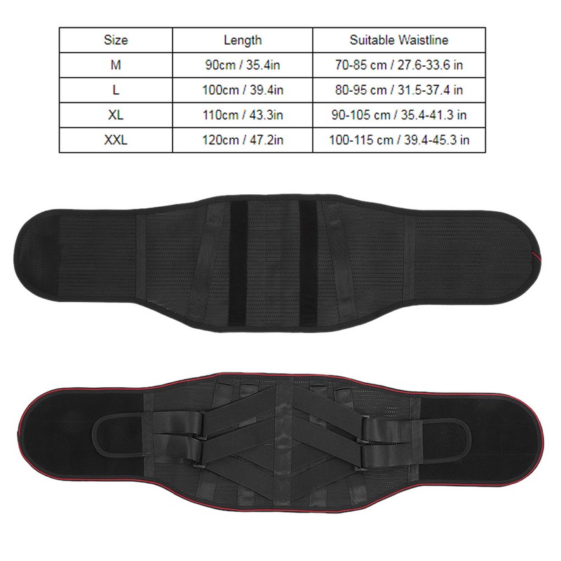 Breathable Waist Belt Lumbar Protection Waist Support Brace for Men