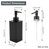 BGL Black Soap Dispenser, Refillable Square Soap Dispenser with Premium