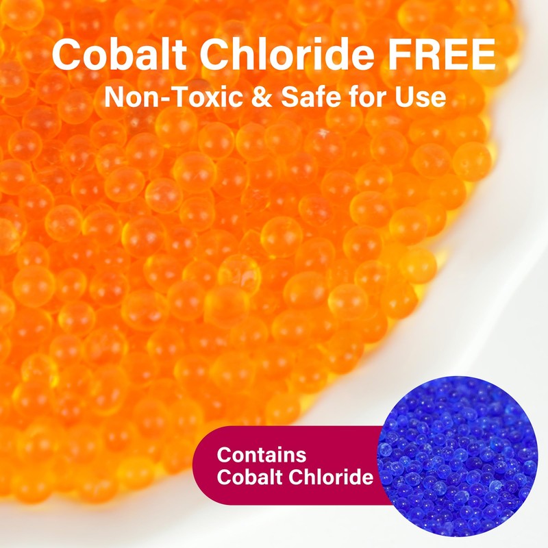 LotFancy 2.3 LBS Orange Indicating Silica Gel Beads Desiccants (Industry