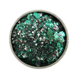 Eco Glitter for Face and Body - Biodegradable Glitter Makeup Vegan Green Glitter Blend - Loose Festive Glitter in a 6g Pot (Disco Zombie)