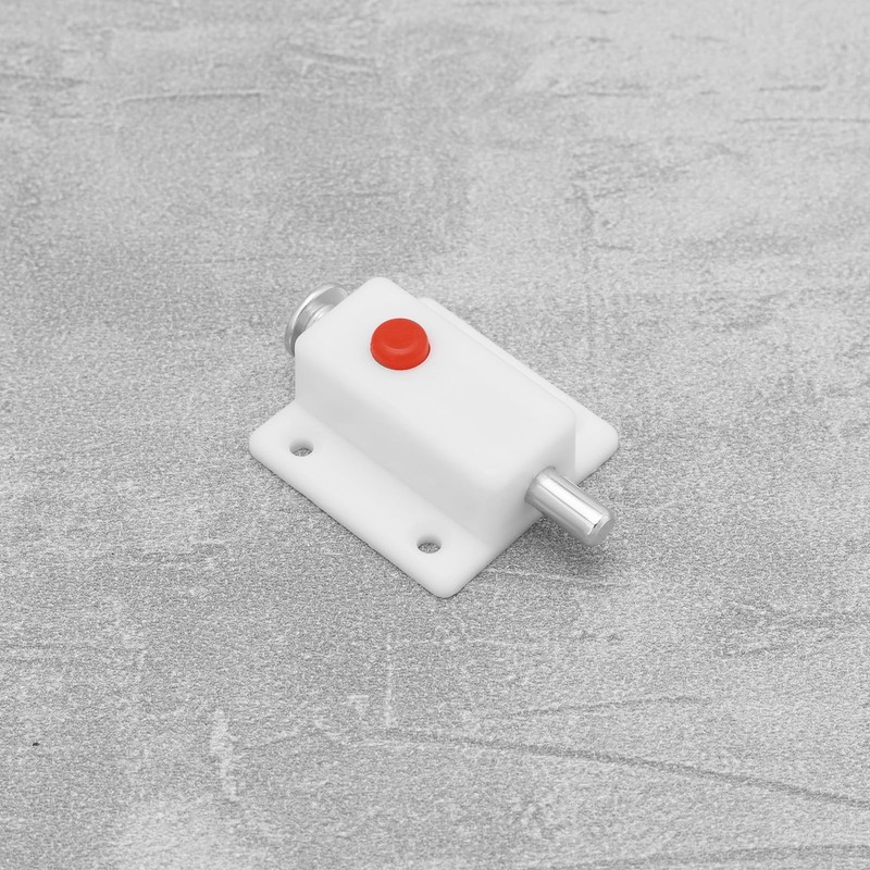 LT Easiyl 4pcs White Plastic Push Button Spring Loaded Automatic