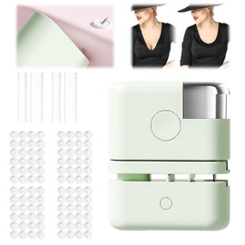 Mesen Quick Fixer for Clothes, Speedy Quick Clothing Fixer, Quilting Sewing Needle, Mini Jam Gun with 24 Buckles, 200 White Fasteners (100 1.5 cm and 100 25 cm)