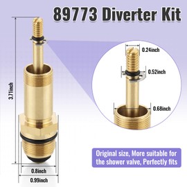Shower Diverter Stem Compatible with Kohler 89773, Faucet Diverter Cartridge Repair Kit, Tub Spout Shower Valve Diverter Replacement for Rite-Temp Diverter