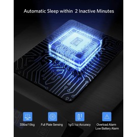 Large Kitchen Food Scales, Drcowu Digital Weighing Scale for Baking and Cooking, 15kg/33lb Electronic Kitchen Scales with 1g/0.1oz accuracy, Grams and Oz, Backlight LCD, Black