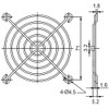 Fan Grille 80 x 80 mm for Axial Fans 80