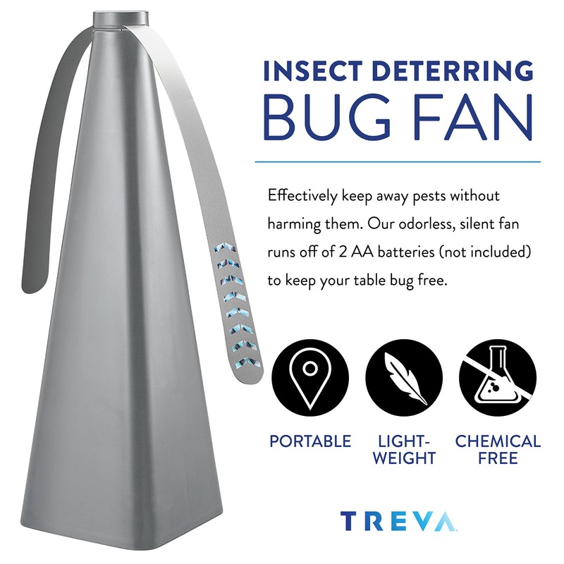 Treva Abanico repelente de insectos/disuasorio de mesa sin productos químicos