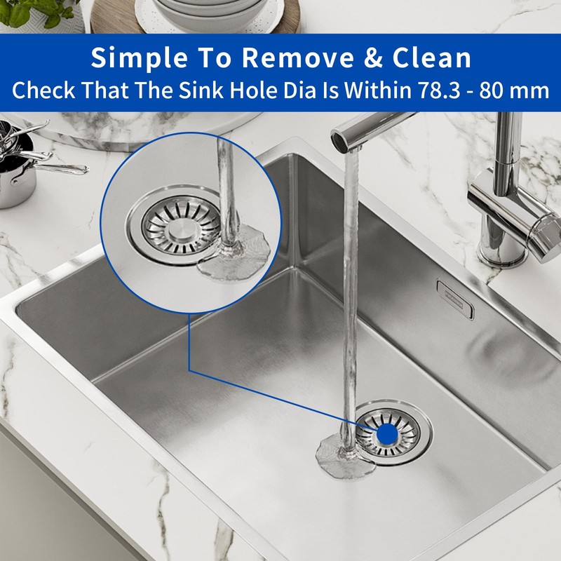 2 Pieces Kitchen Sink Strainer, 78mm Diameter Sink Filter, Sink