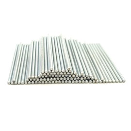 EUDAX 100Pcs Dia.2mm STEM Toys Shaft Round Rod Axles for DIY Toy RC Car Boat Helicopter Model Part (2mm*50mm)