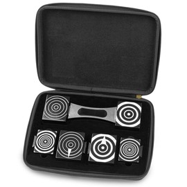 VOLT by Voggenreiter Satellite Shaker Percussion Set 7-Piece Wood Shaker Instrument (20 x 6 x 4 cm, Click & Play, Ergonomic Handle, Includes Bag), Black/Silver