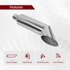 FGJQEFG 4 Inch Inlet 8 Inch Outlet Polished Stainless Steel