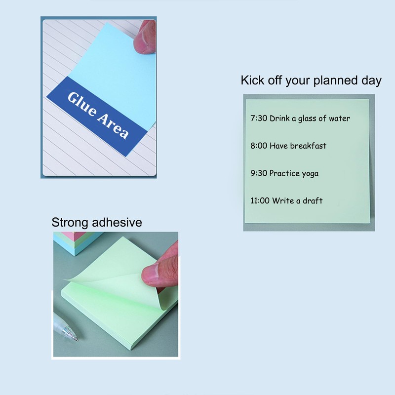 Rose Gold Sticky Notes Memo Holder with 300pcs Note Sticky
