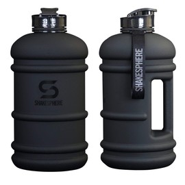 SHAKESPHERE Large Sports Water Bottle - BPA Free Hydration Jug, Black - Ideal for Sports, Camping, Outdoor, Biking & Kids… (Matte Black, 1.3L)