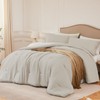 Quataly Twin Comforter Set Oatmeal,2PCS Soft Lightweight Breathable Bedding Comforter