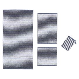 Cawö Home Hand Towels Campus Ringel 955 Night Blue - 17 Bath Towel 70 x 140 cm