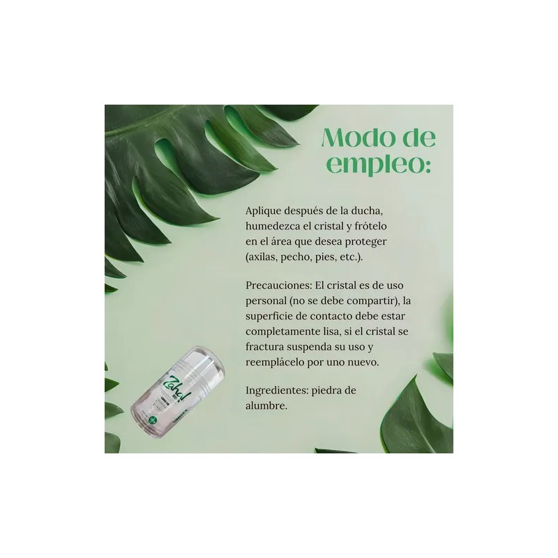 Desodorante Piedra De Alumbre Zahal Natural Stick 120 G