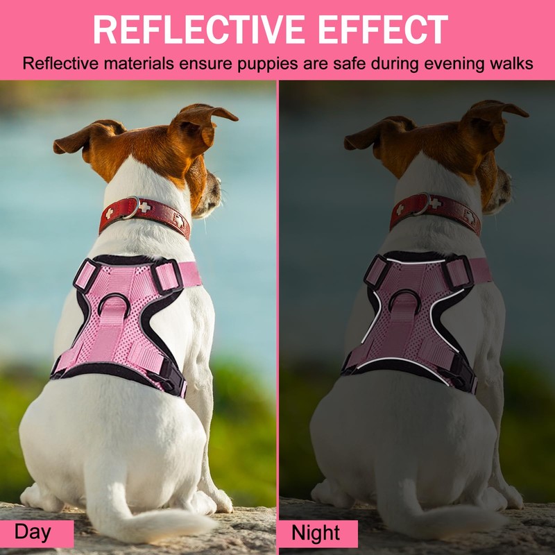 EDLMKM Dog Harness and Leash Set, Soft Mesh Reflective Breathable