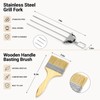 Bbq Skewer Kit - Stainless Steel Skewers - Basting Brush