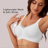 MOEOZLLO Mesh V Neck Bra Women's Without Underwire Soft Cups