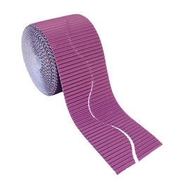 Bright Ideas Corrugated Border Roll for School Displays, Violet, 10cm x 7.5m. BI7896.