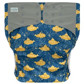 Adult's Cloth Diaper Cover 2.0 - Reusable Incontinence Protective Briefs for Special Needs Teens, Men and Women (Large, Submarine)