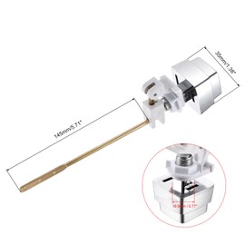 sourcing map Toilet Flush Lever Handle, Push Button Toilet Tank Handle Replacement Universal Side Mount Toilet Trip Lever, Brass Lever