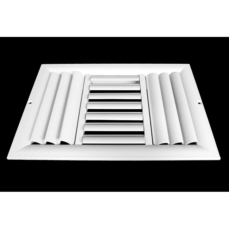 HVAC Premium 10''w X 8''h 3-Way Aluminum Curved Blade Adjustable