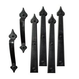 Cre8tive Hardware Magnetic Garage Door Hardware Set - Classic Spade (6 piece) 410-07