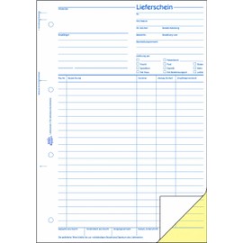 Avery Zweckform 1724 Delivery Note Book A4 2 x 40 Pages (German Text)