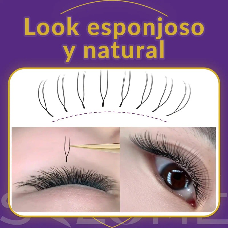 Extensiones De Pestañas Forma U 2d Uu Nagaraku Mix C