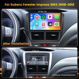 [HiFi 64G] Android 15 Car Stereo for Subaru Forester Impreza WRX Radio 2008-2012, Hikity 9 Inch Touchscreen Car Radio Wireless CarPlay Android Auto 5G WiFi/Bluetooth/GPS FM/EQ Backup Cam+MIC