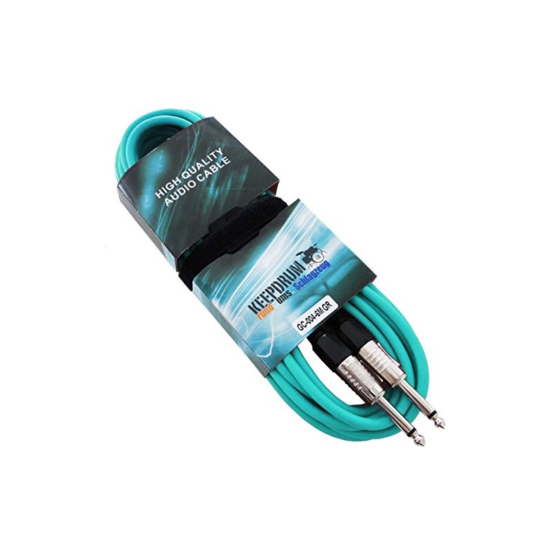 Keepdrum GC 004 Gr Green 6 M Instrument Cable Jack