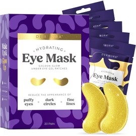 Máscara de ojos de oro de 24 quilates 20 pares Apoya con ojeras y arrugas bajo los ojos