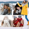 Women's Winter Gloves Warm Fleece Lining Cozy Cable Knit Thick