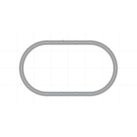 Lionel FasTrack O Scale Oval Train Track Layout 40" X 50" - 52" X 112" Pick Size (40"X70")