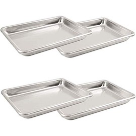 Libertyware Mini Sheet Pans-Set of 4-10"x 6"x 1.25", 4 Pack, Aluminum