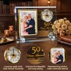 Dxaeuqr Dxaeqr 50th Wedding Anniversary Keepsake for Couples, Crystal Glass